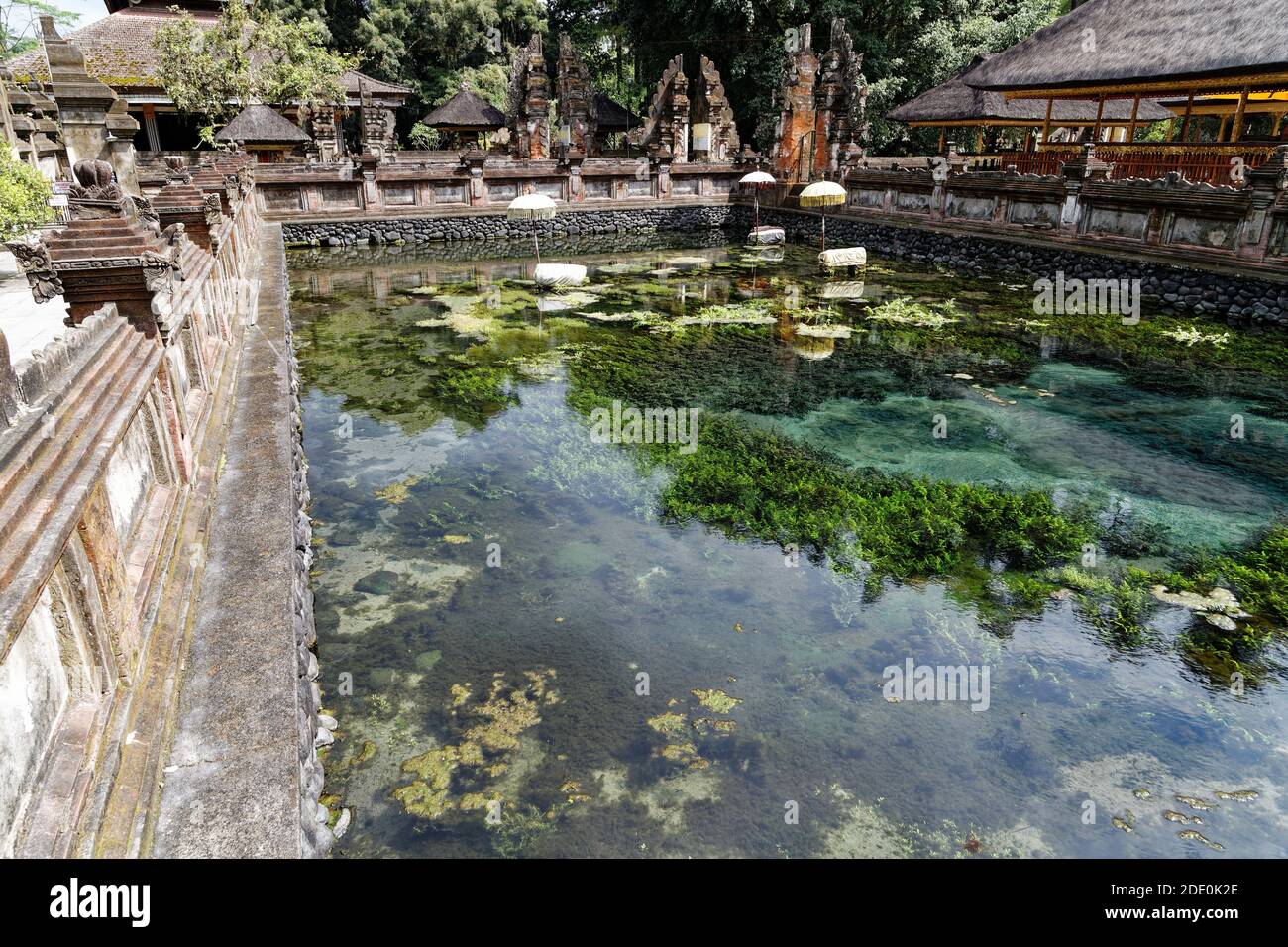 Tampaksiring, Bali, Indonesia. 27th May, 2019. Pura  Tirta Empul is famous in Bali for its source of sacred water where the Balinese come to purify Stock Photo