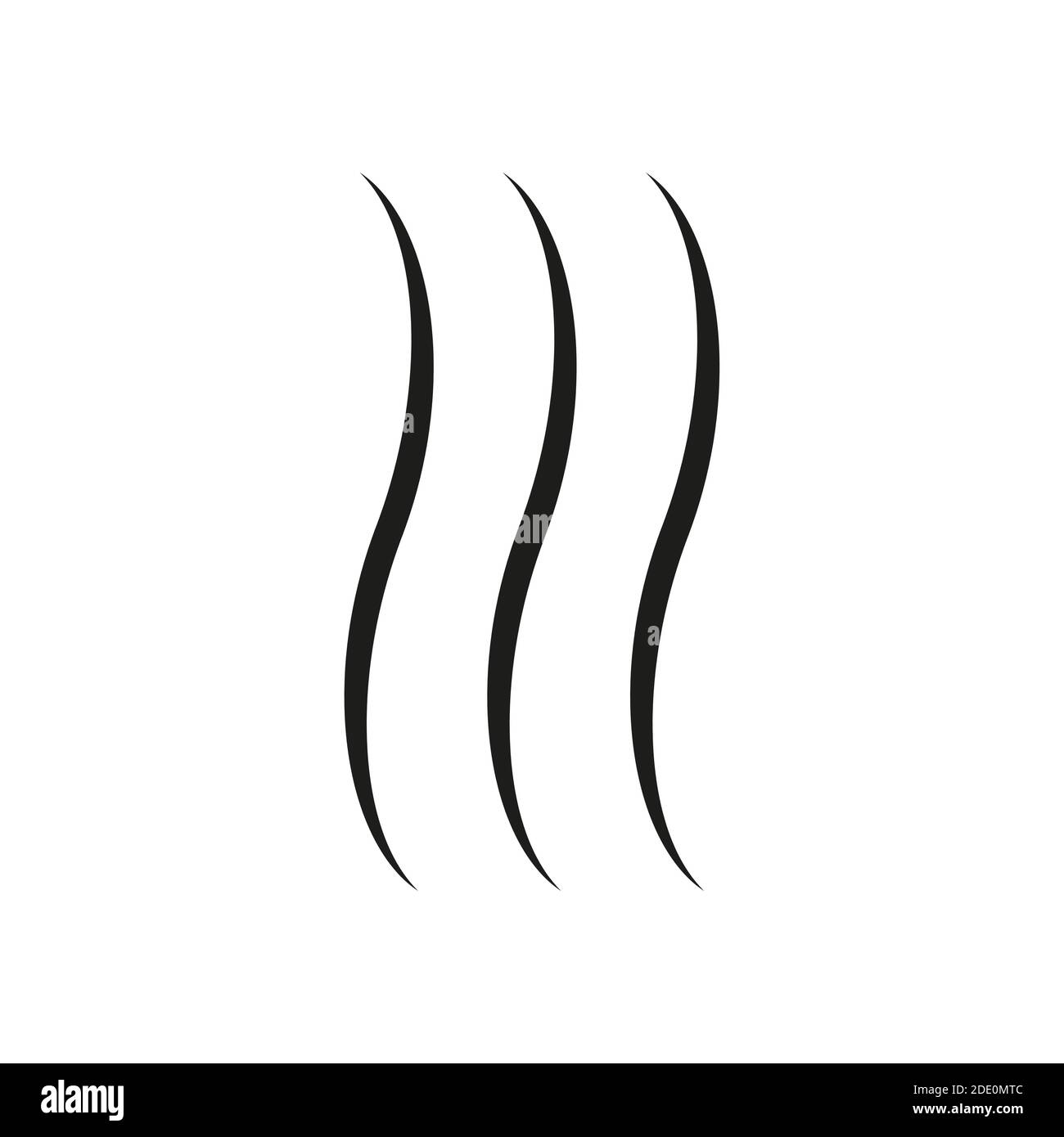 Warm icon isolated. Steam, vapor, odor, smoke, smell sign or aroma