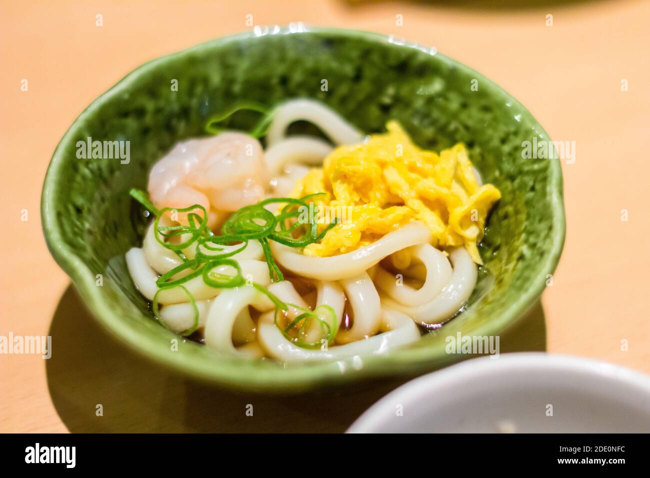 Japanese noodle with shrimp part of a kaisei set at a restaurant in