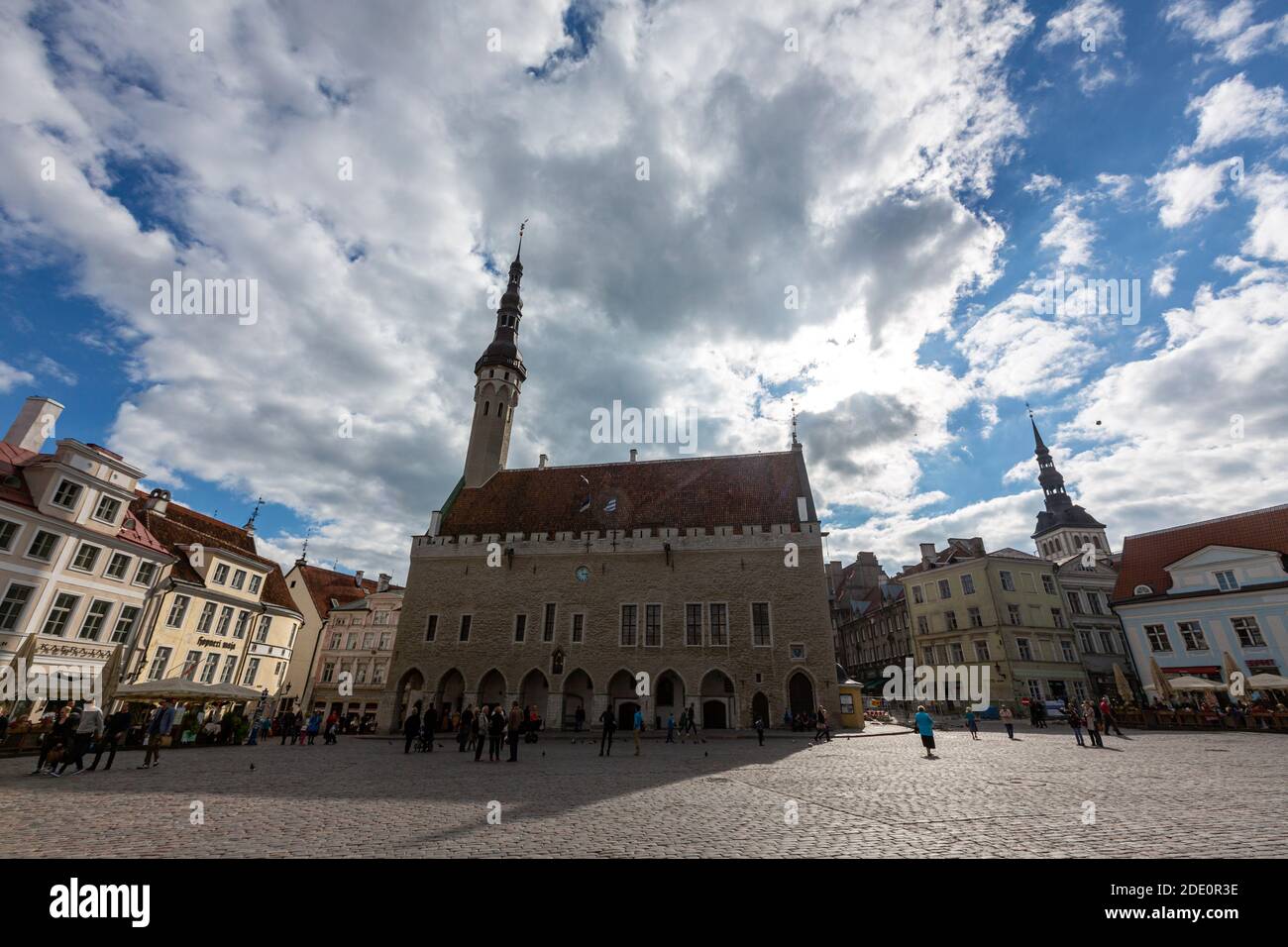 Tallinn Town Hall, Town Hall Square, Raekoja plats,  Tallinn, Estonia Stock Photo