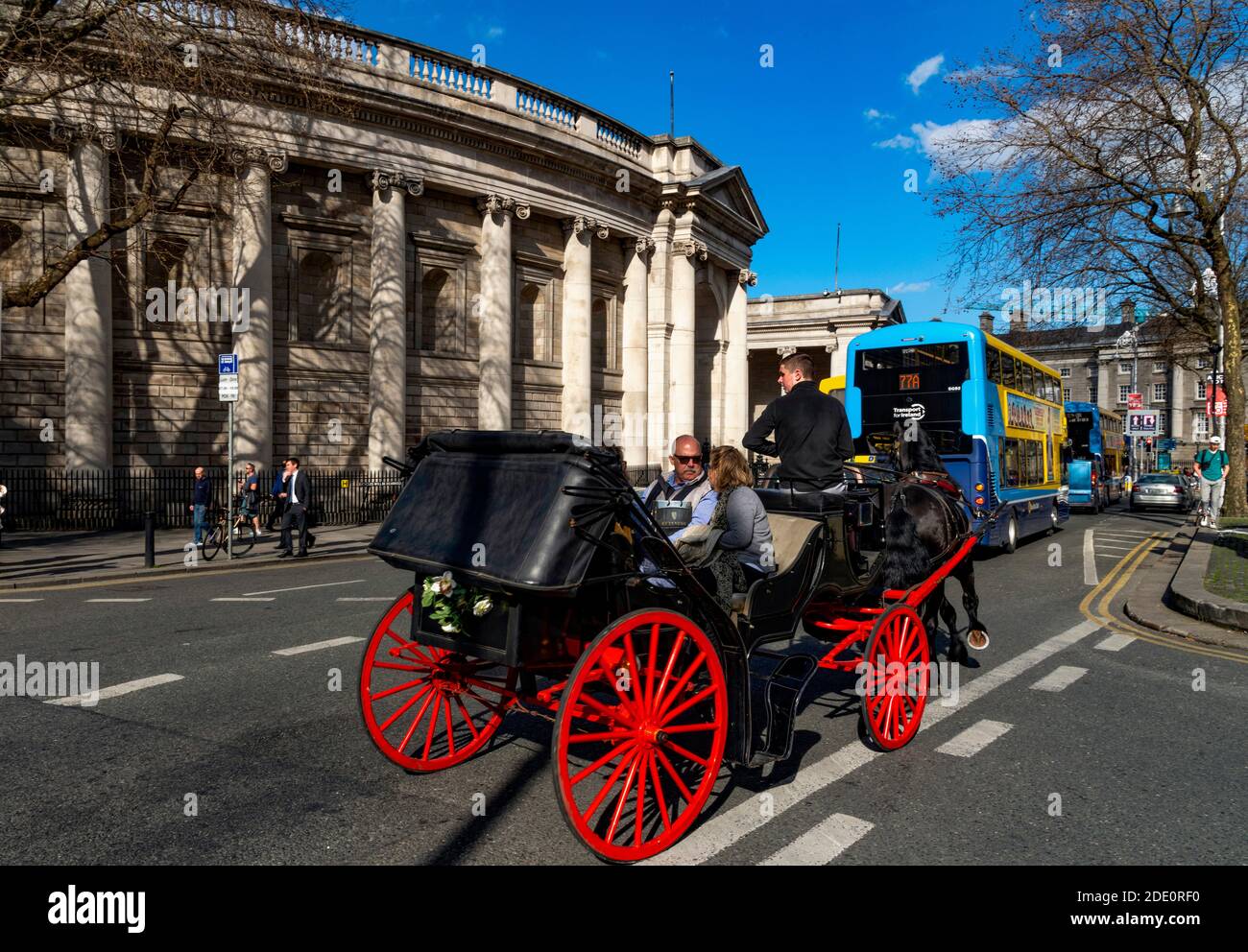 Bank of Ireland,building and Trinity College, Dublin, Ireland Stock Photo