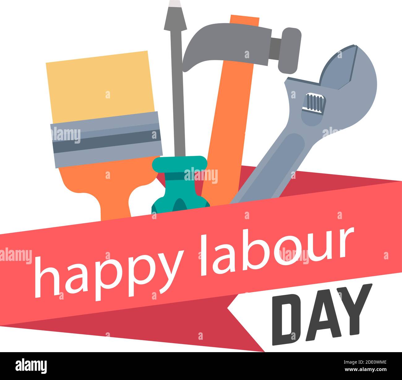 Labour day white picture mechanic builder Vector Stock Vector Image