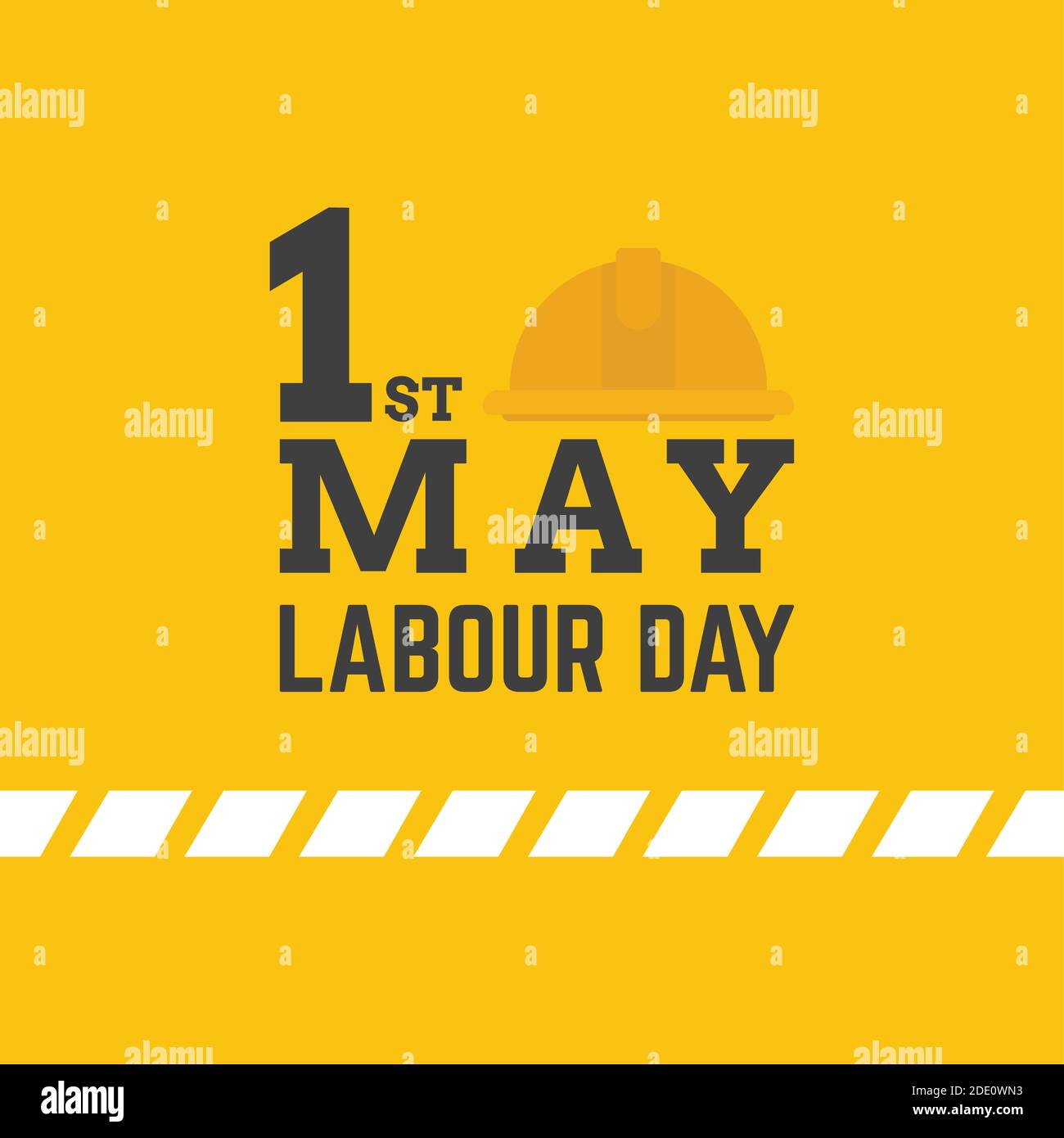 Labour day yellow picture first day worker - Vector Stock Vector