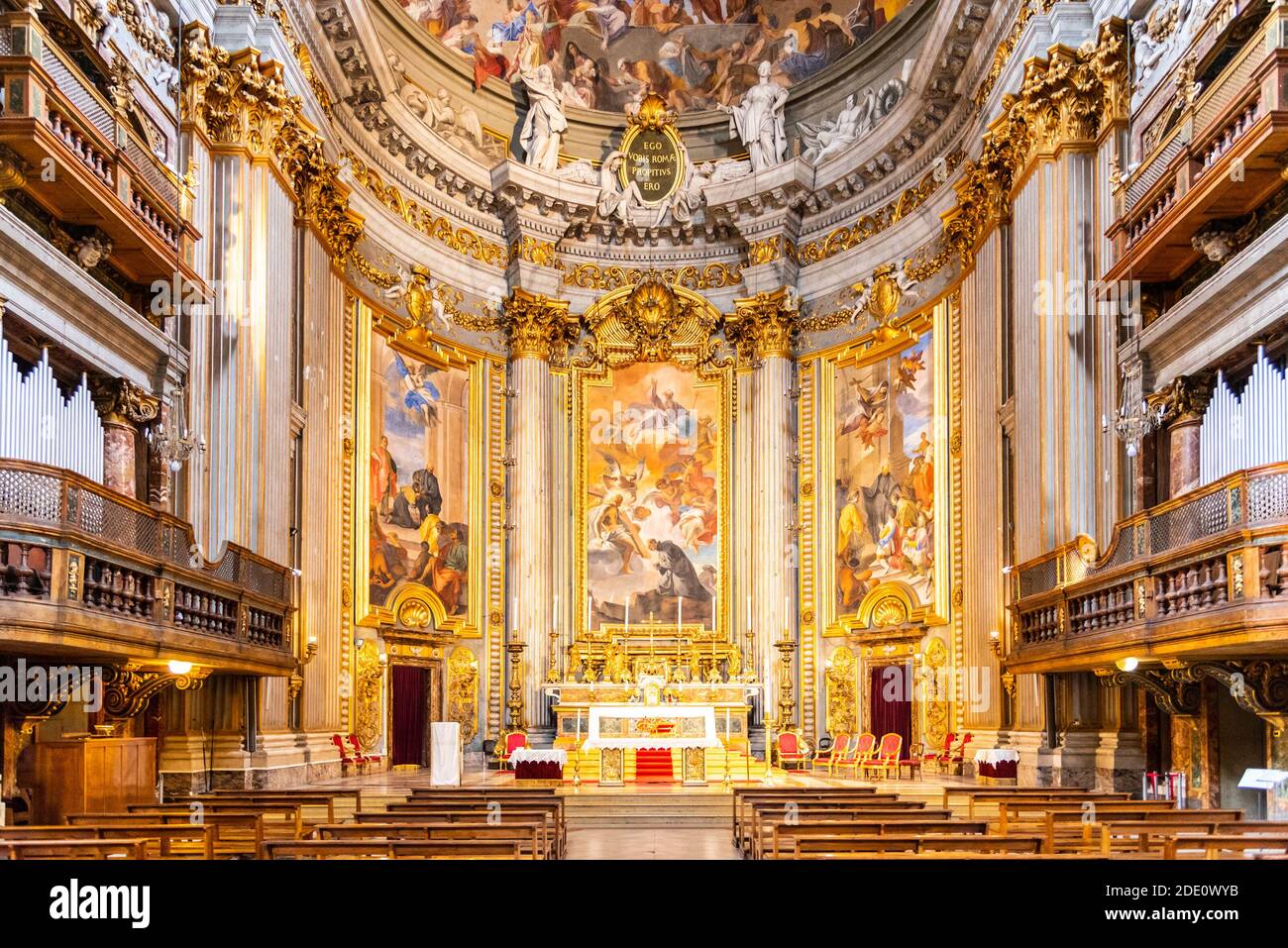 Picturesque interior of church of St. Ignatius of Loyola at Campus