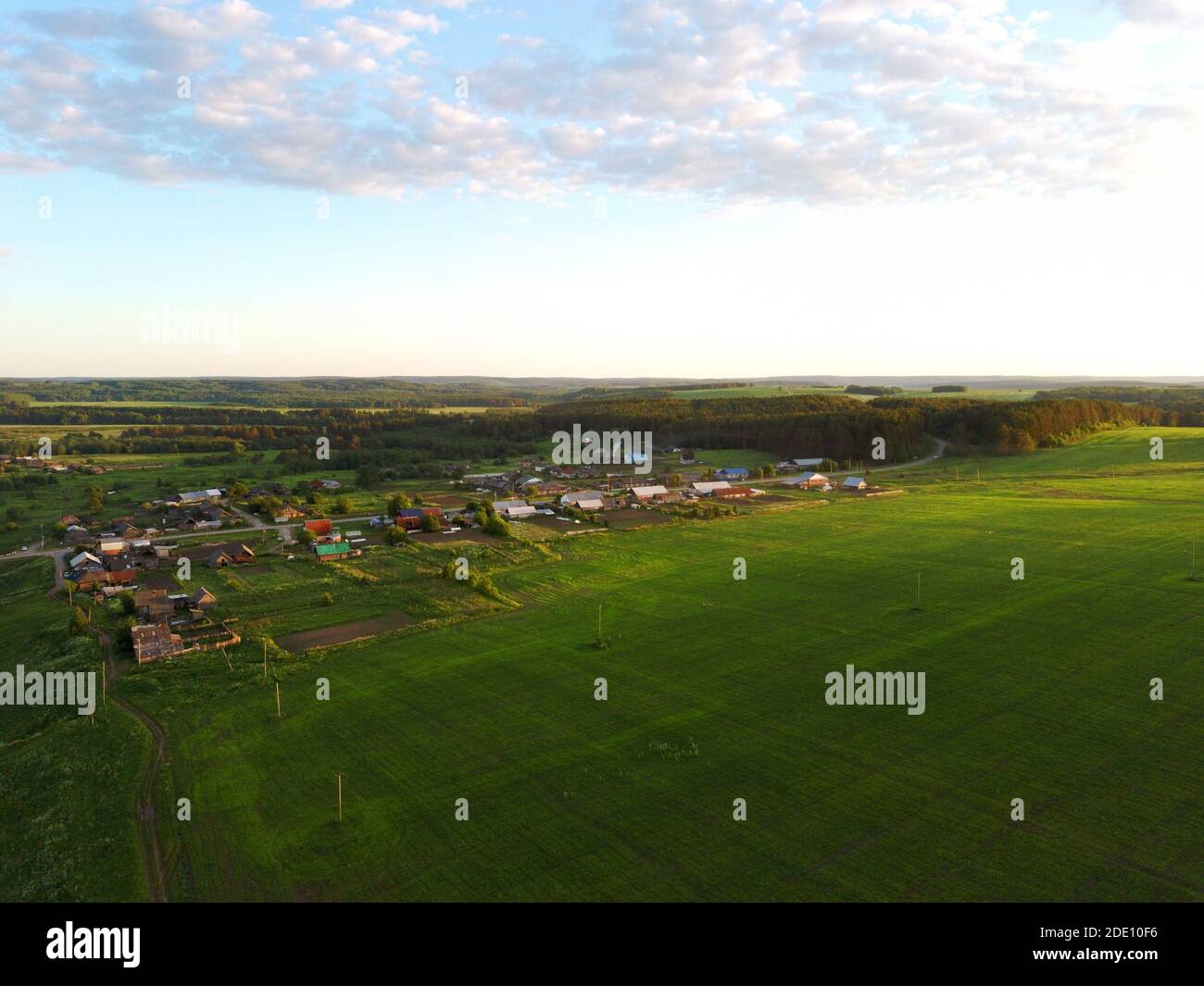 Rural scene at sunset hi-res stock photography and images - Alamy