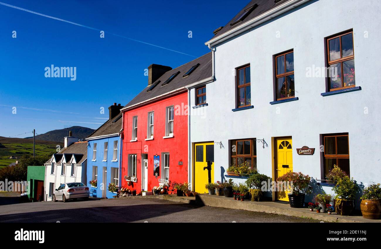 Painted houses in Eyeries, Beara, Co. Cork, Ireland Stock Photo Alamy