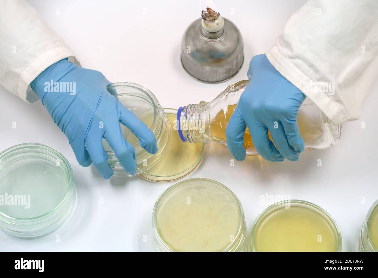 Pour plate plating method Stock Photo Alamy