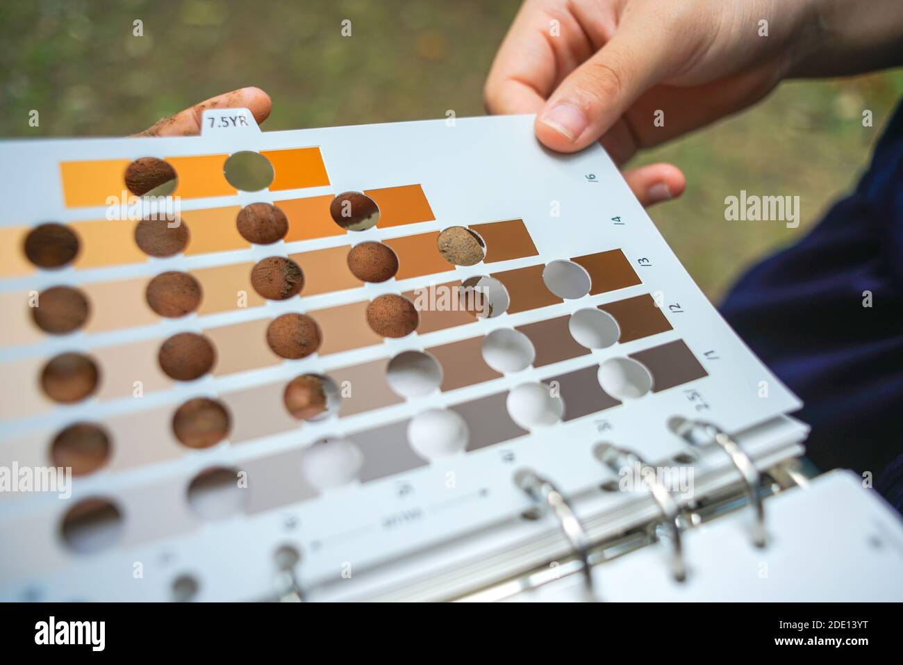 Soil colour chart Stock Photo