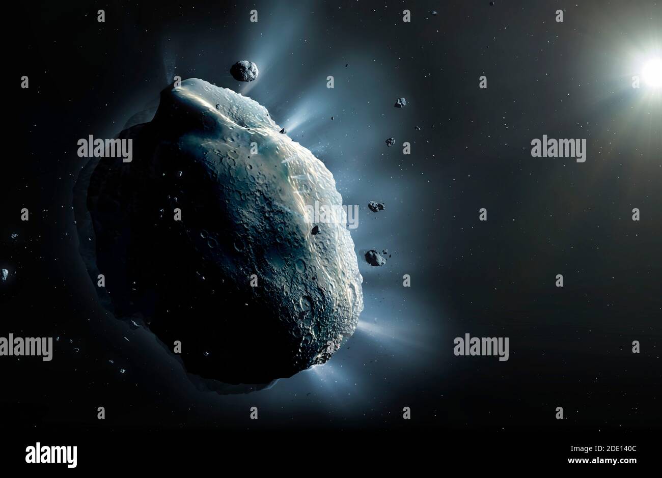 Artwork of Asteroid Phaethon Stock Photo