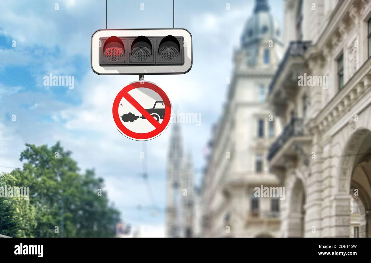 Ban on diesel and petrol cars, conceptual image Stock Photo