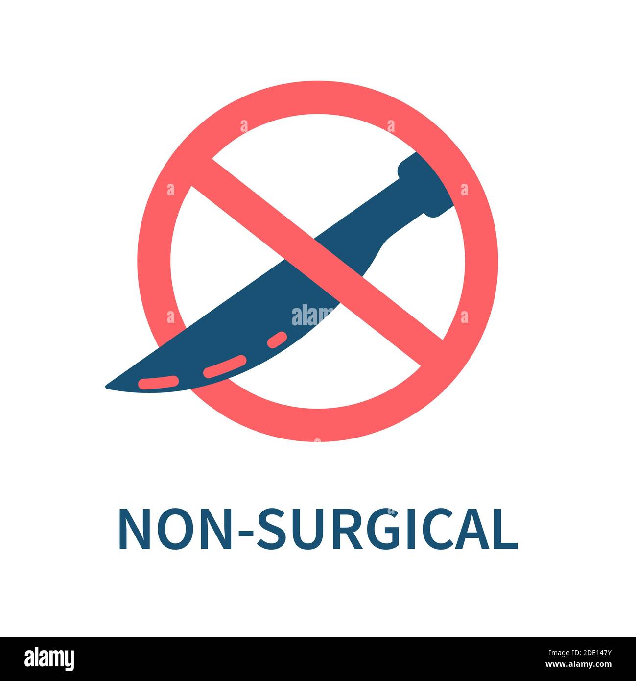 Non-surgical procedure, conceptual illustration Stock Photo