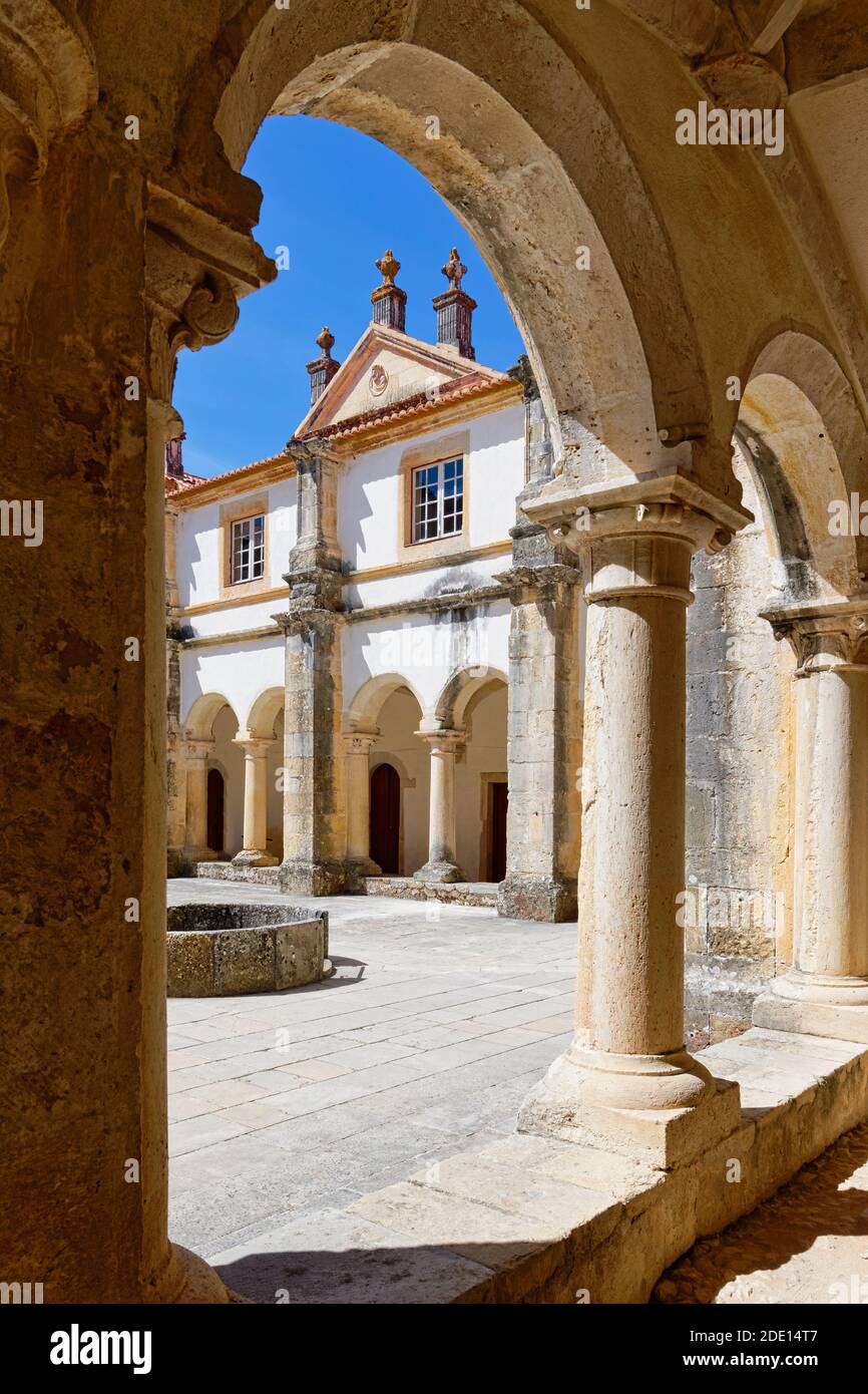 Micha Cloister, Courtyard, Castle and Convent of the Order of Christ (Convento do Cristo), UNESCO, Tomar, Santarem district, Portugal Stock Photo