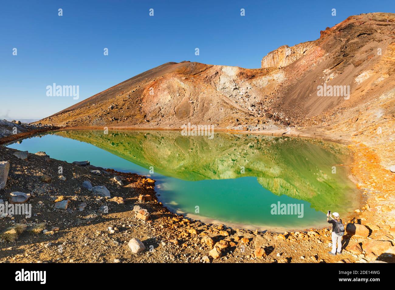 Emerald Lakes, Tongariro Alpine Crossing, Tongariro National Park, UNESCO World Heritage Site, North Island, New Zealand, Pacific Stock Photo