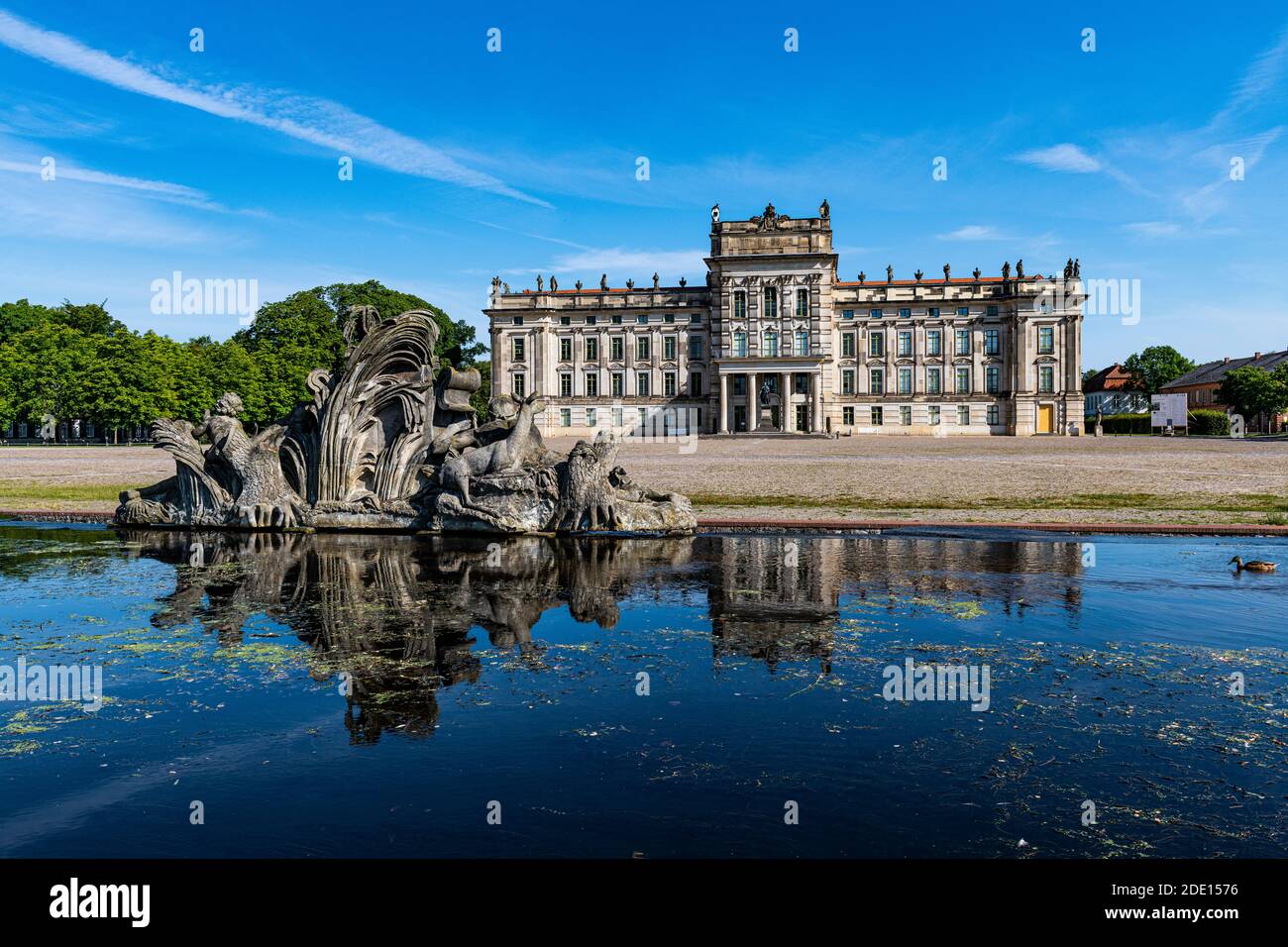 Ludwigslust Palace, Ludwigslust, Mecklenburg-Vorpommern, Germany, Europe Stock Photo