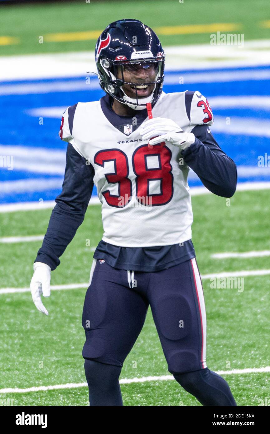 DETROIT, MI - NOVEMBER 26: Houston Texans RB Buddy Howell (38) during NFL game between Houston Texans and Detroit Lions on November 26, 2020 at Ford Field in Detroit, MI (Photo by Allan Dranberg/Cal Sport Media) Stock Photo