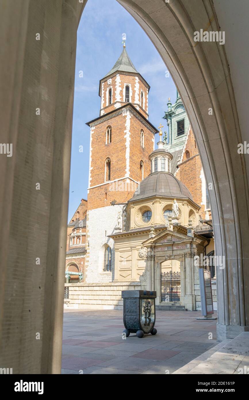 Wawel Cathedral, Wawel Castle, UNESCO World Heritage Site, Krakow, Poland, Europe Stock Photo