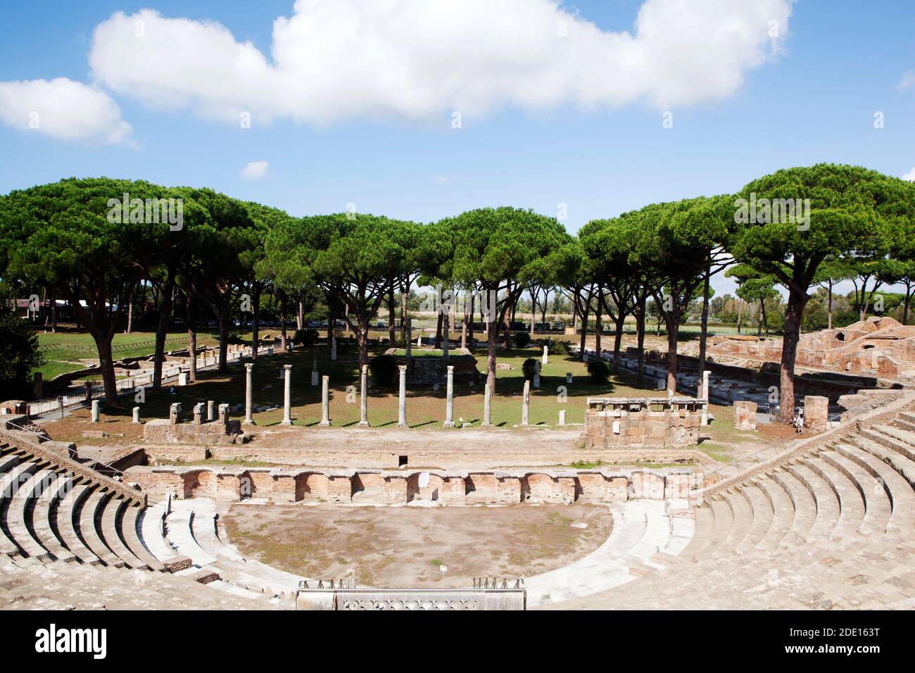 The Theatre of Ostia Antica, Lazio, Italy, Europe Stock Photo
