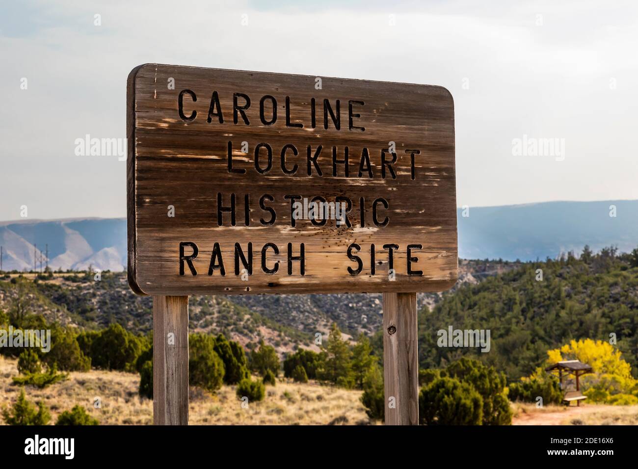 Caroline Lockhart Historic Ranch Site in Bighorn Canyon National Recreation Area, near Lovell, Wyoming, USA Stock Photo