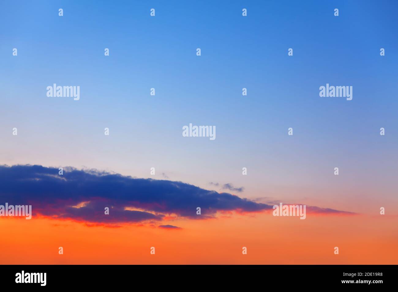 Pre Dawn Sky . Blue Hour Soft Light Stock Photo