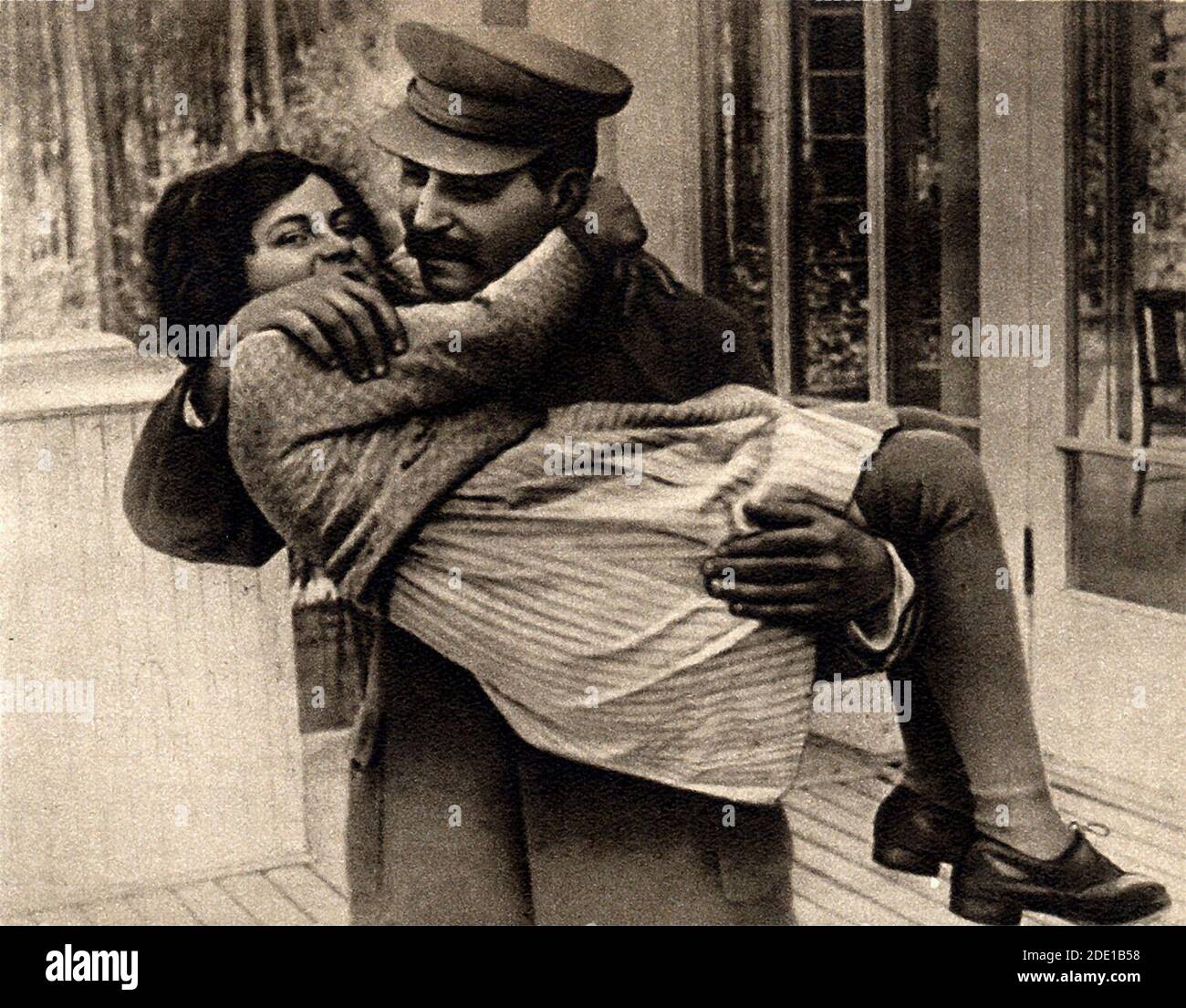 Joseph Stalin with daughter Svetlana, 1935 Stock Photo