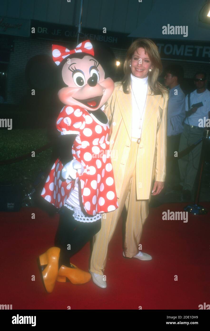 Westwood, California, USA 18th April 1996 Minnie Mouse, and actress Deidre Hall attend Disney's 'The Arisocats' Video Release and Special Screening on April 18, 1996 at Mann Village Theatre in Westwood, California, USA. Photo by Barry King/Alamy Stock Photo Stock Photo