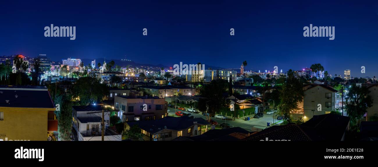 Hollywood skyline and night hi-res stock photography and images - Alamy