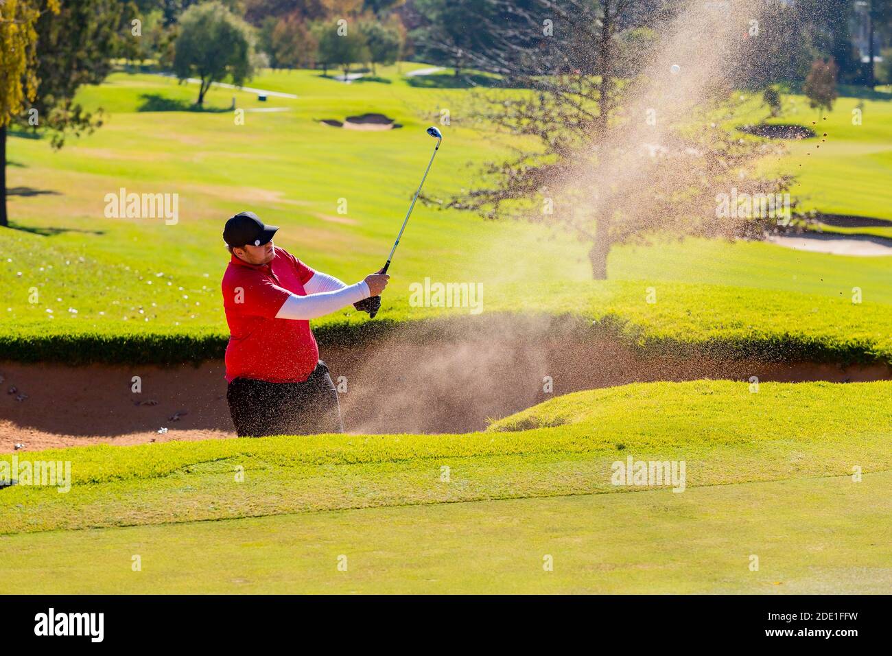 Johannesburg, South Africa June 15, 2018 Amateur golfers playing a