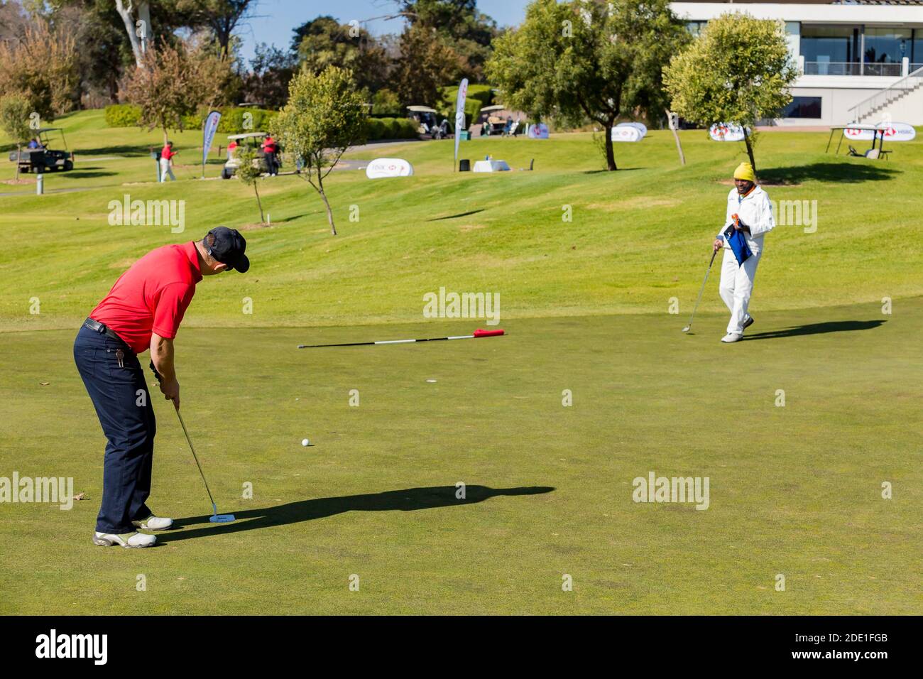 Johannesburg, South Africa June 15, 2018 Amateur golfers playing a