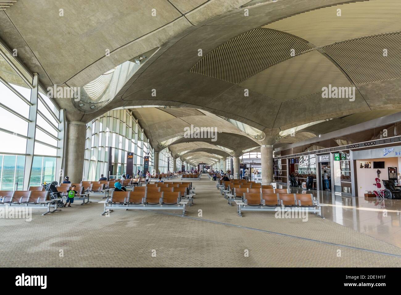 Interiors of boarding gate with a lots of chairs in Queen Alia  International Airport (QAIA) in Jordan Stock Photo - Alamy