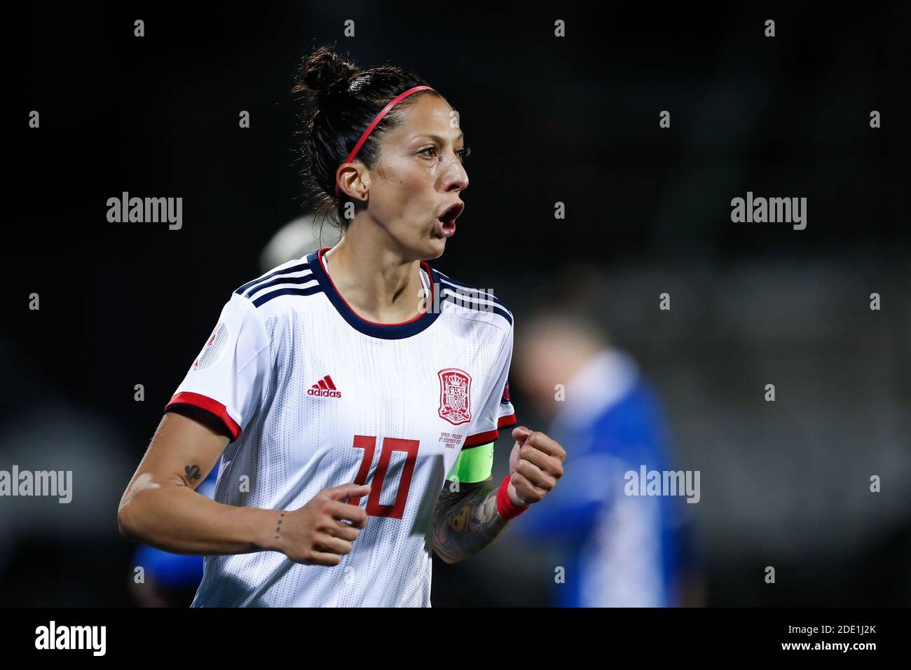 Jennifer Hermoso of Spain celebrates a goal during the UEFA Women&