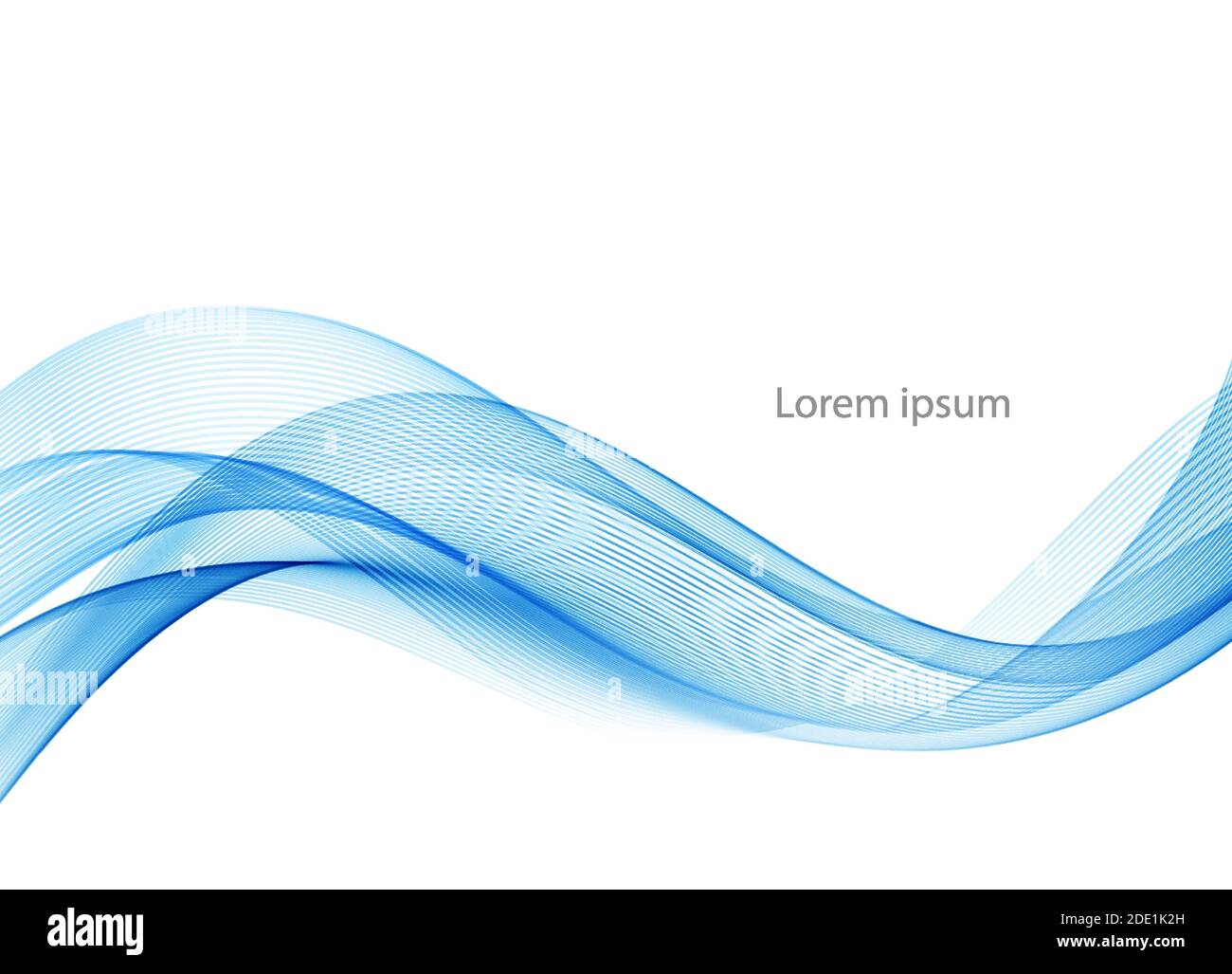 Vector blue abstract wave design element. Smoke lines Stock Vector ...