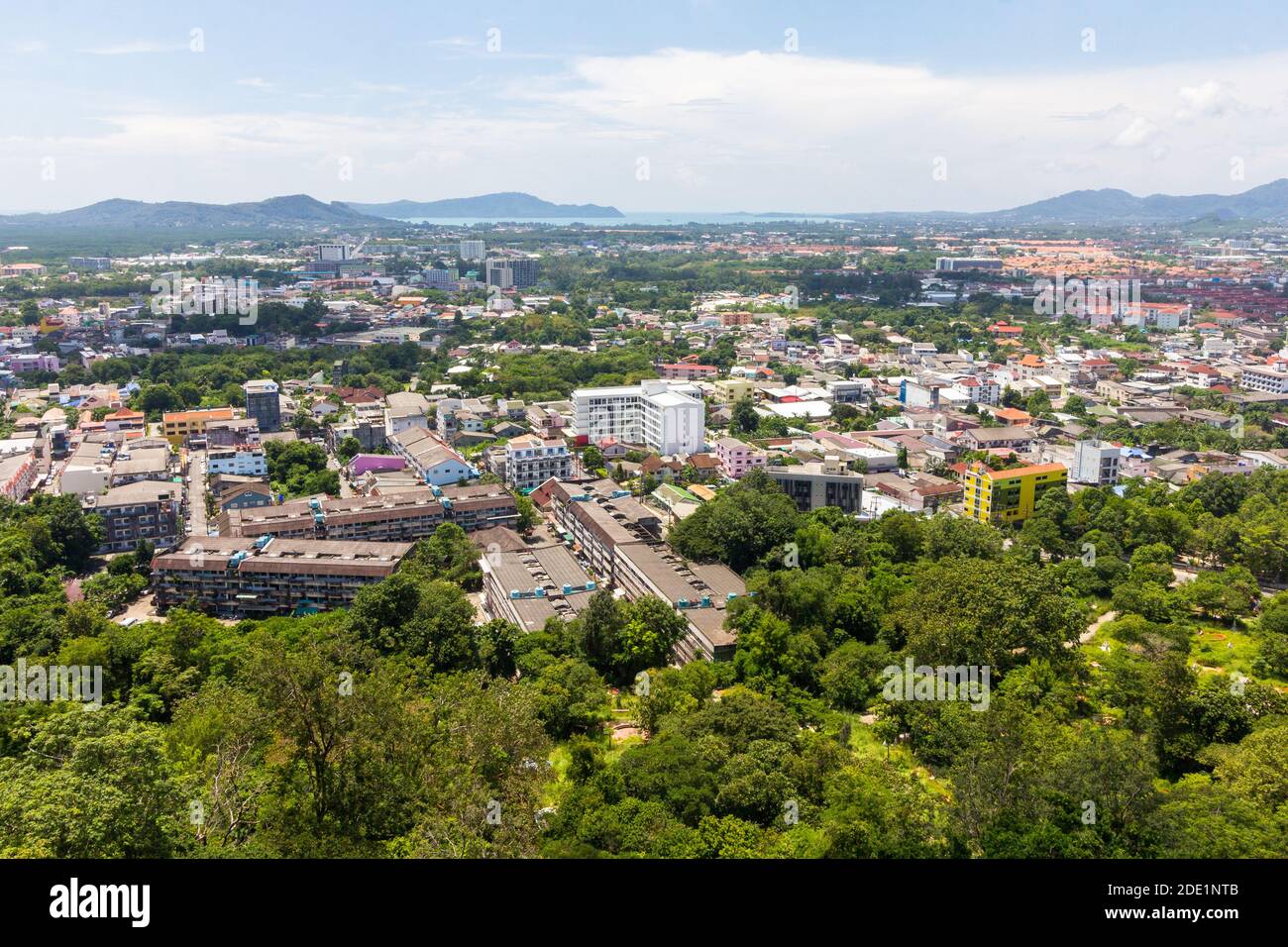 View of Phuket Old Town from the Khao Rang Hill viewpoint in Thailand Stock Photo