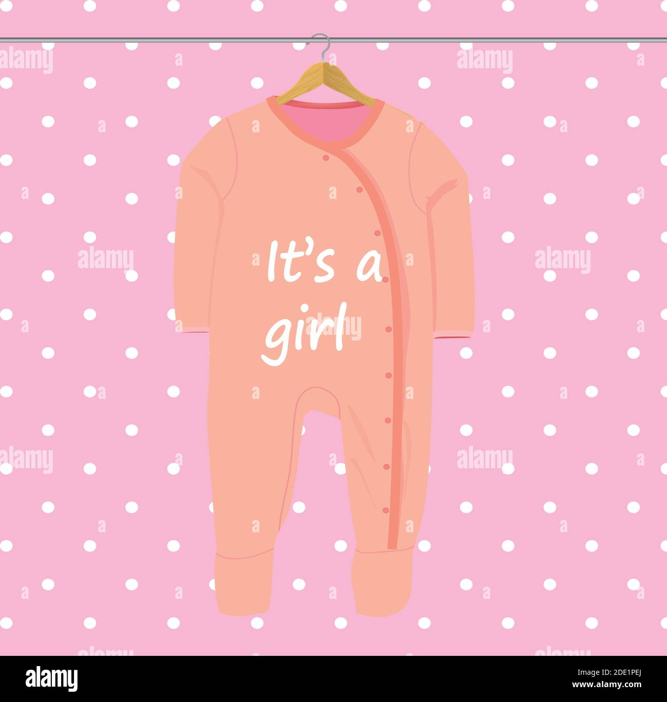 Girl baby shower card Stock Vector Image & Art - Alamy