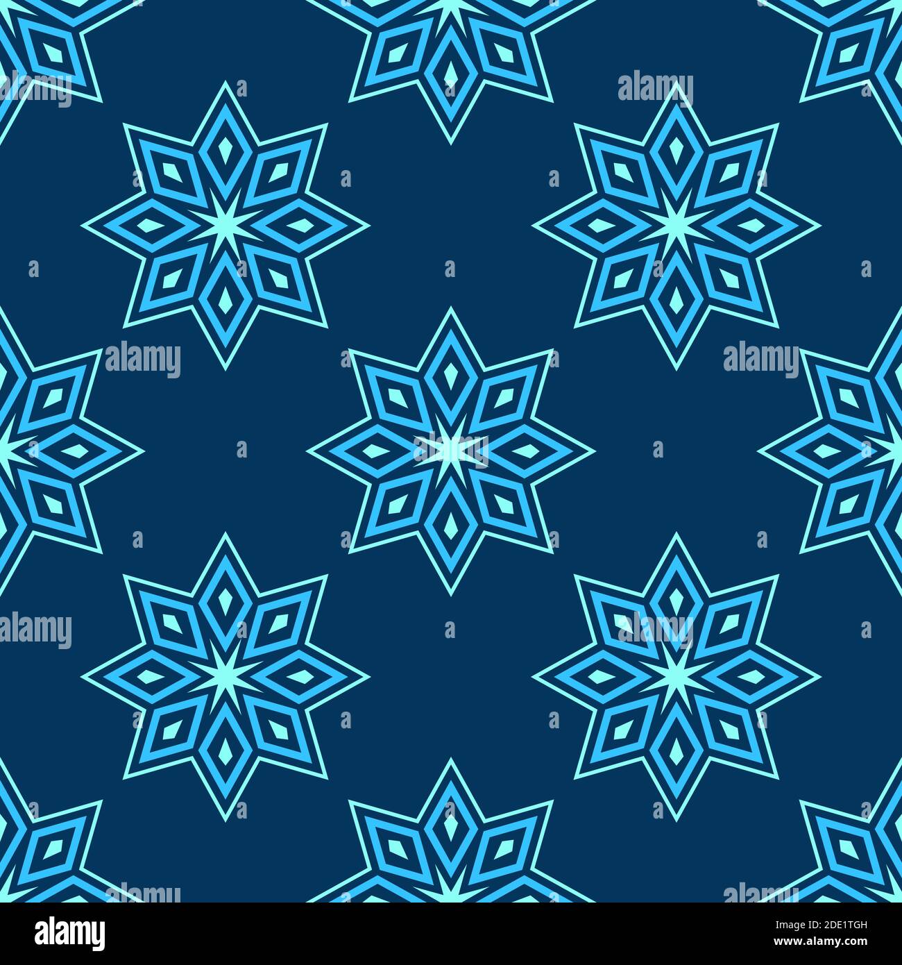 Snow Pattern Repeatable Christmas seamless snowflakes pattern. Repeating geometric shapes. New ...