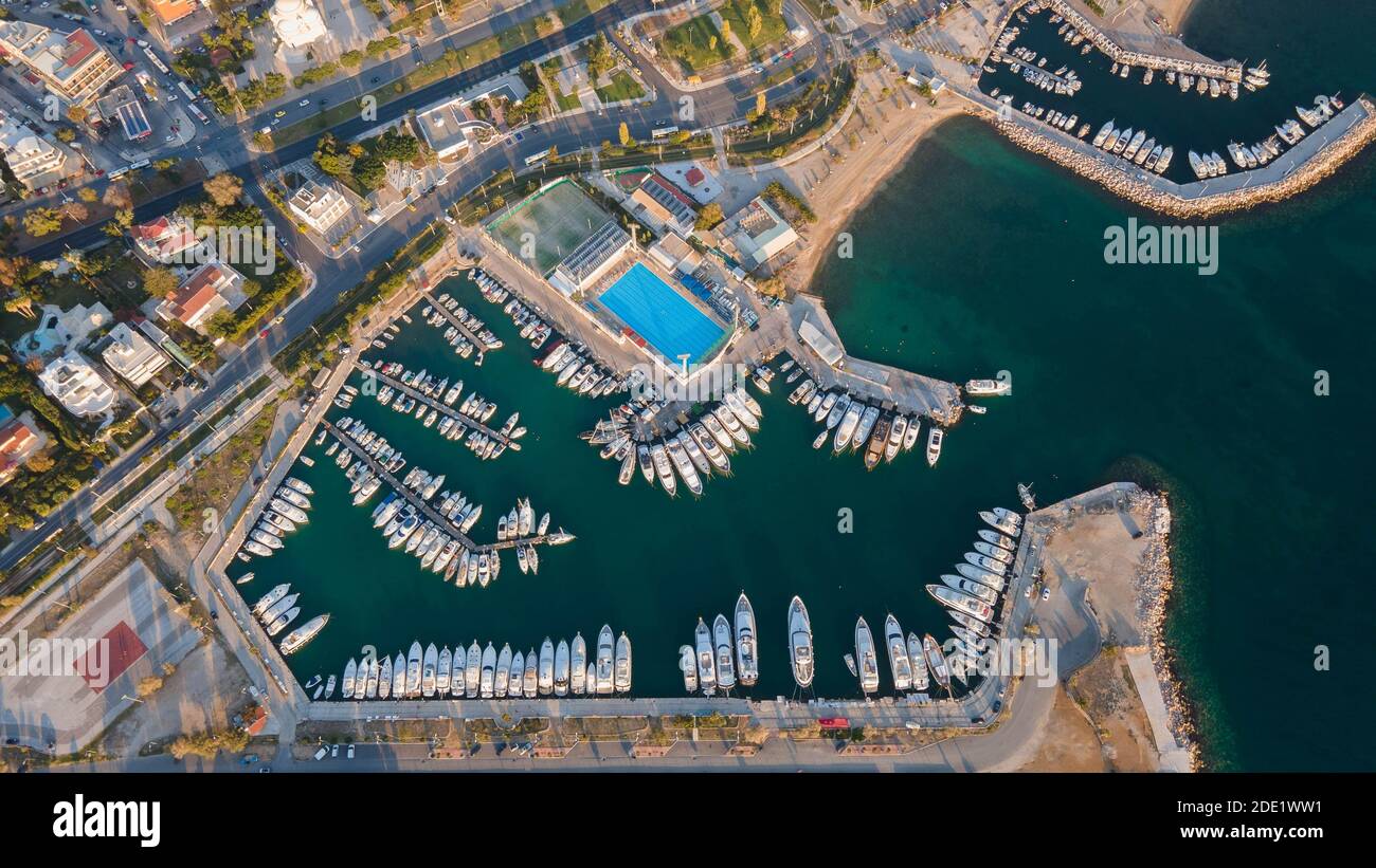 The second marina of Glyfada,at Athens,Greece Stock Photo