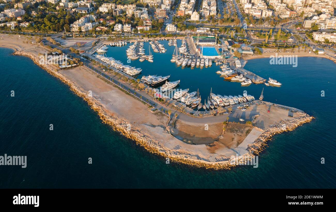 The second marina of Glyfada,at Athens,Greece Stock Photo