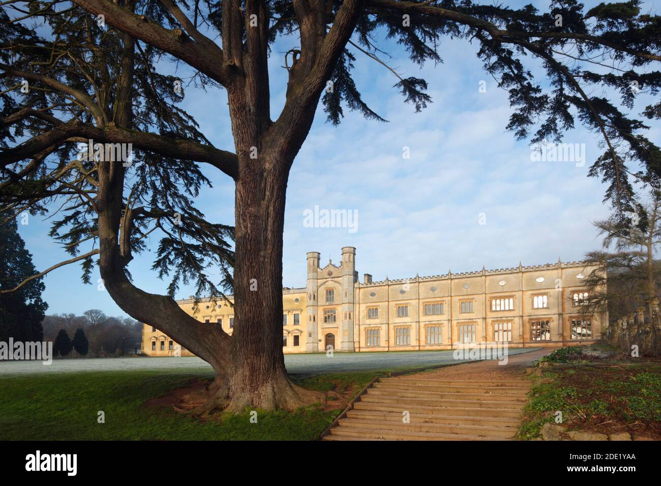 Ashton Court Mansion on a frosty winter morning; . Bristol. UK. Stock Photo