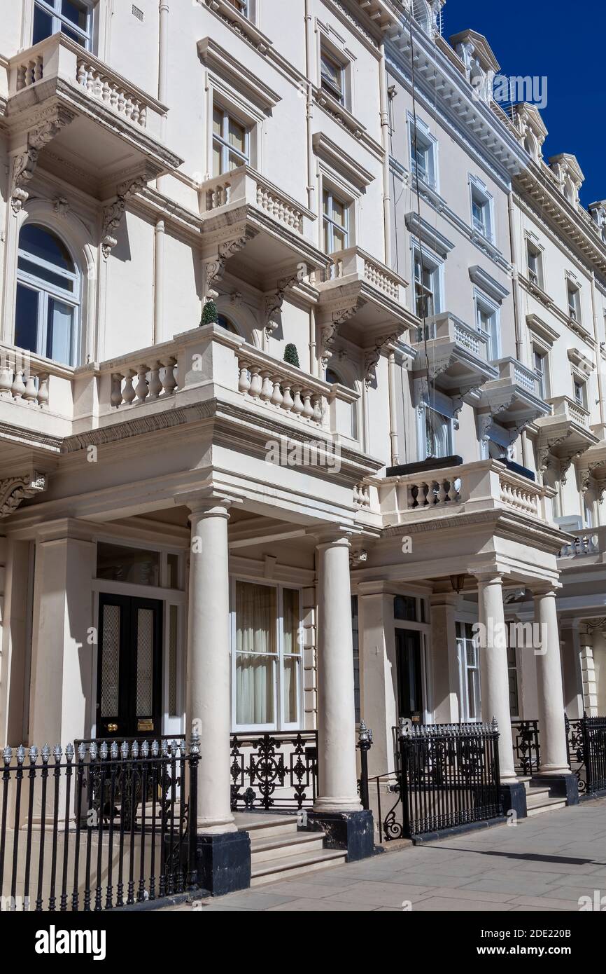 Regency terraced town house homes and apartments in Kensington