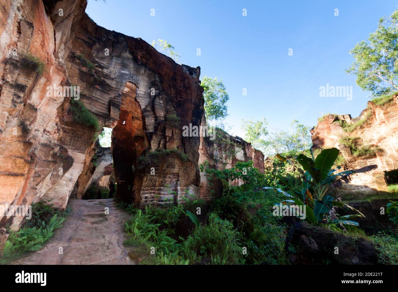 The location of the limestone mine has become a tourist destination Stock Photo