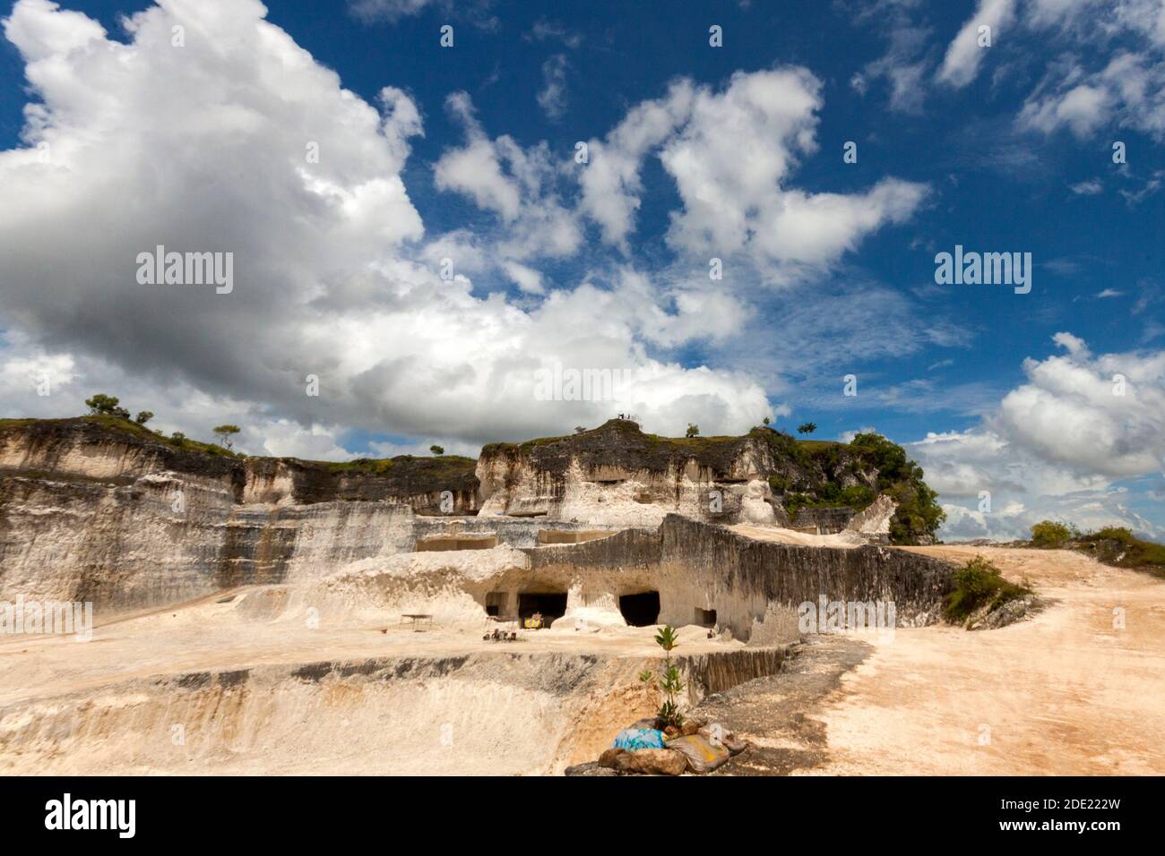 The location of the limestone mine has become a tourist destination Stock Photo