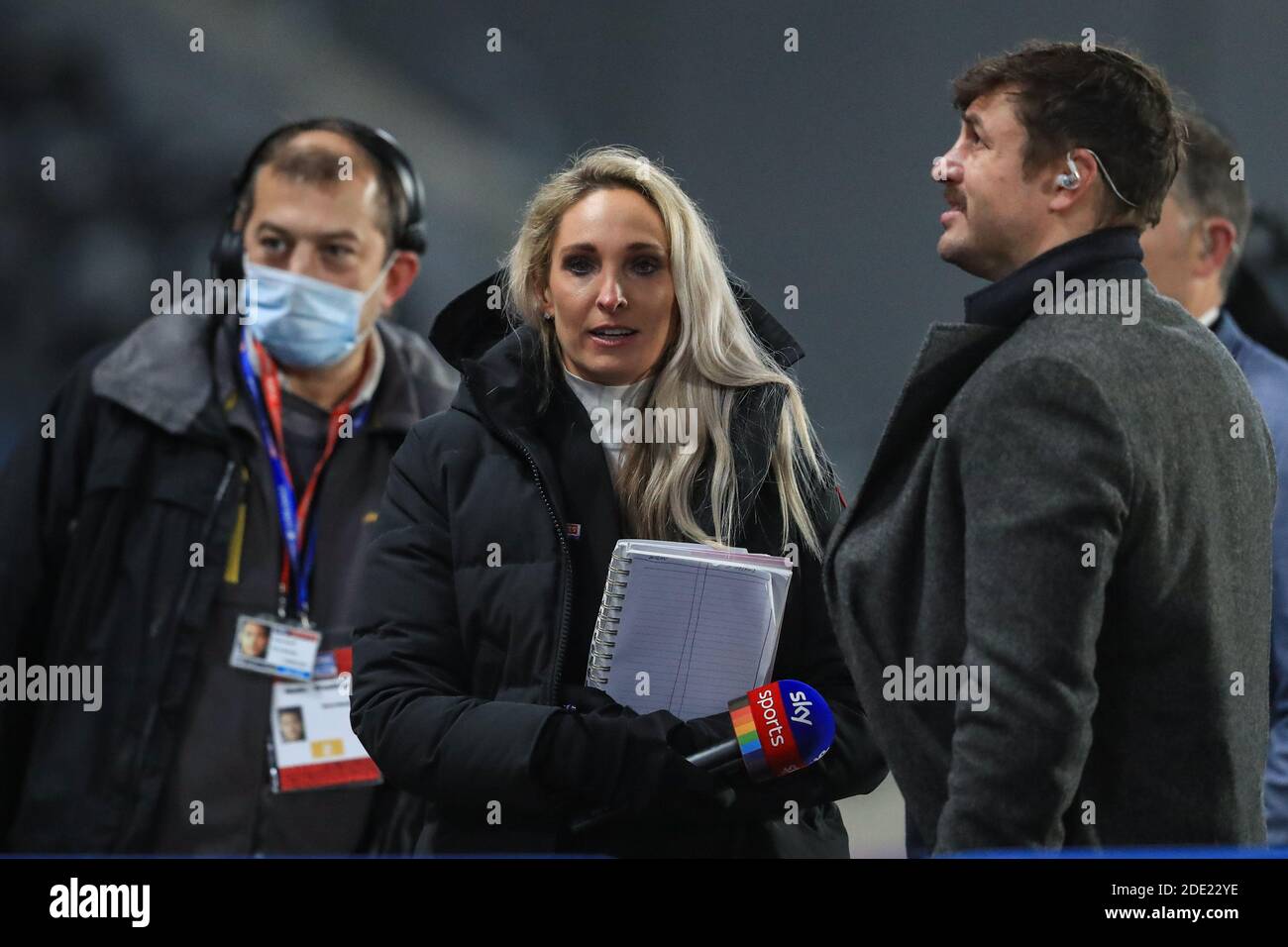 Jenna Brooks Of Sky Tv With Former St Helens Player John Wilkin Stock Photo Alamy