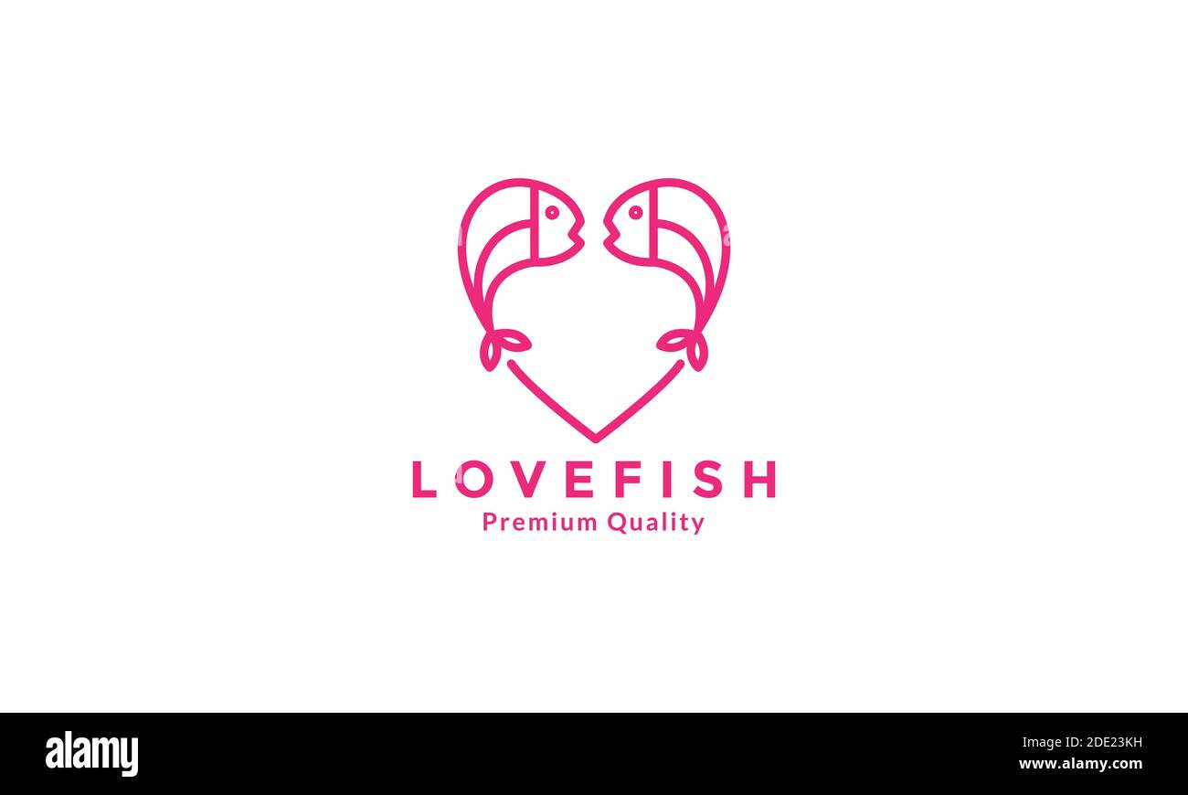 animal fish with love line logo vector icon illustration design Stock  Vector Image & Art - Alamy