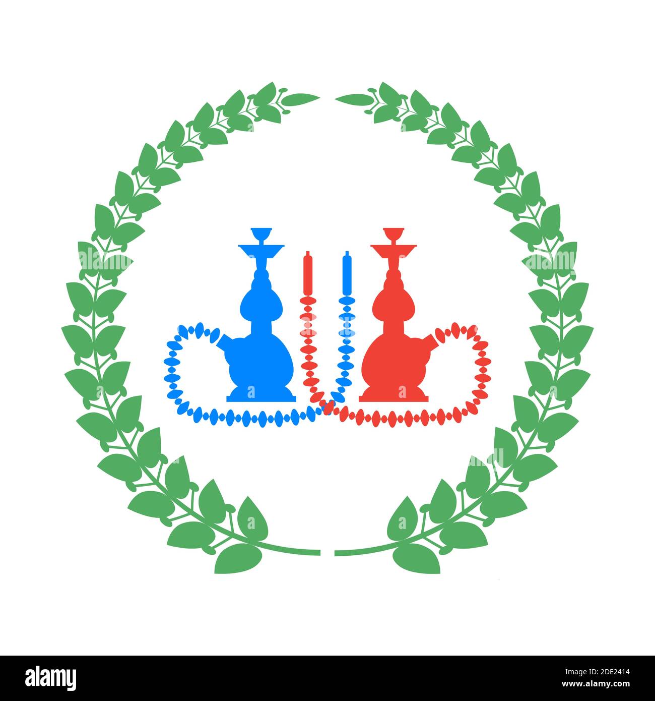 Arabic Hookah Silhouette Isolated on White Background Stock Vector