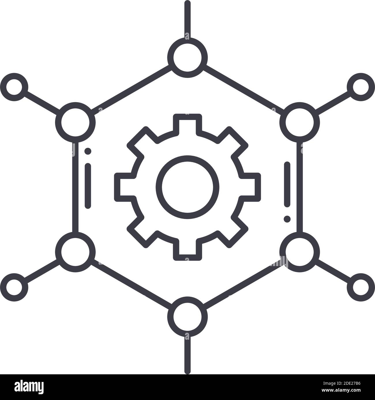 Framework icon, linear isolated illustration, thin line vector, web ...