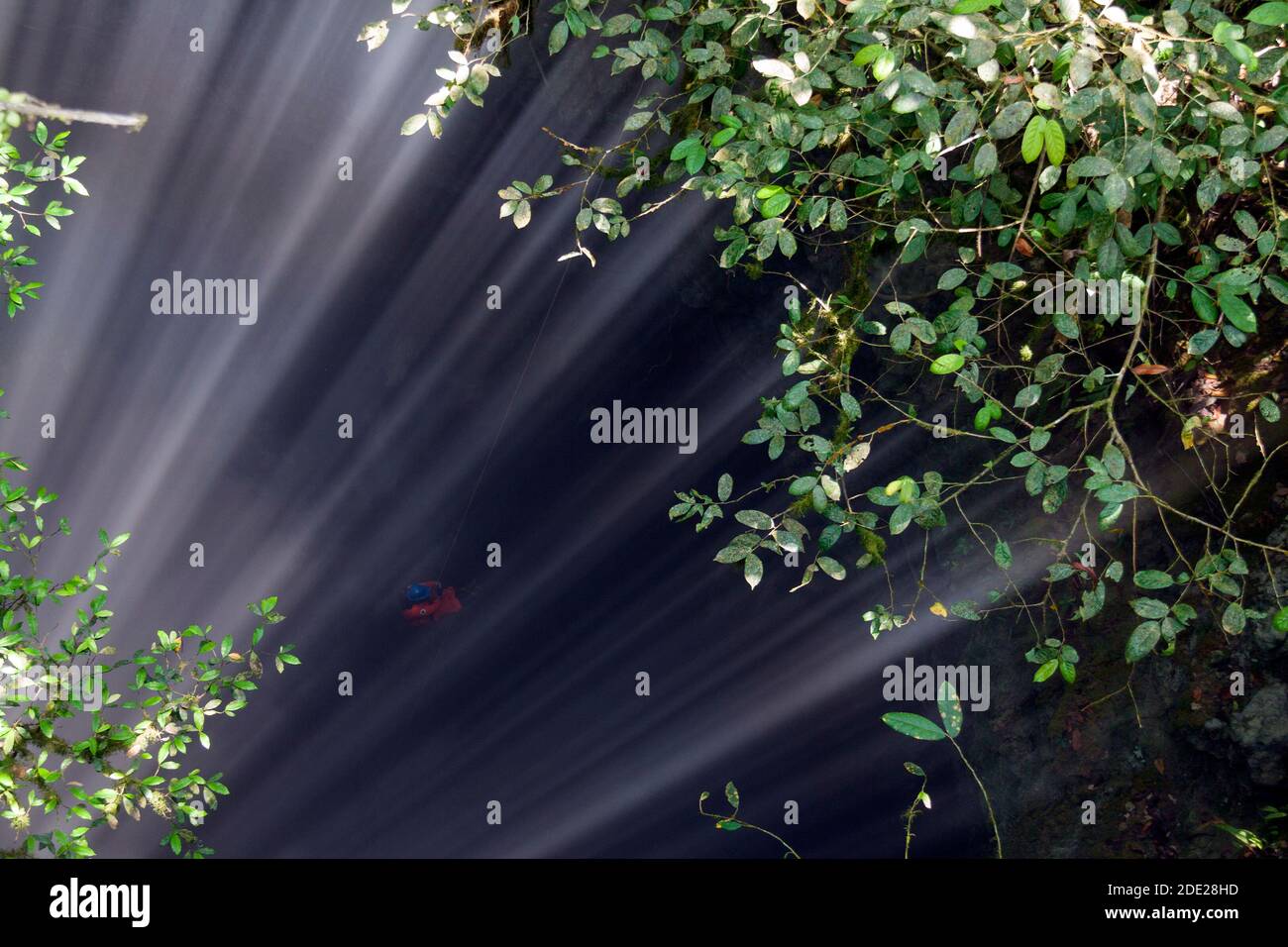 Jomblang Cave is one of the deepest vertical caves in Indonesia Stock