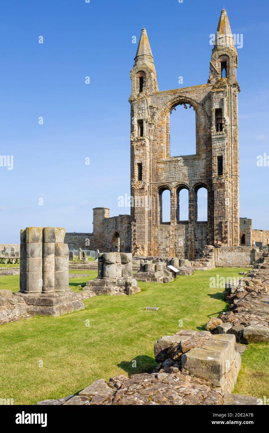 St Andrews Scotland Ruins of St Andrews Cathedral Royal Burgh of St Andrews Fife Scotland UK GB