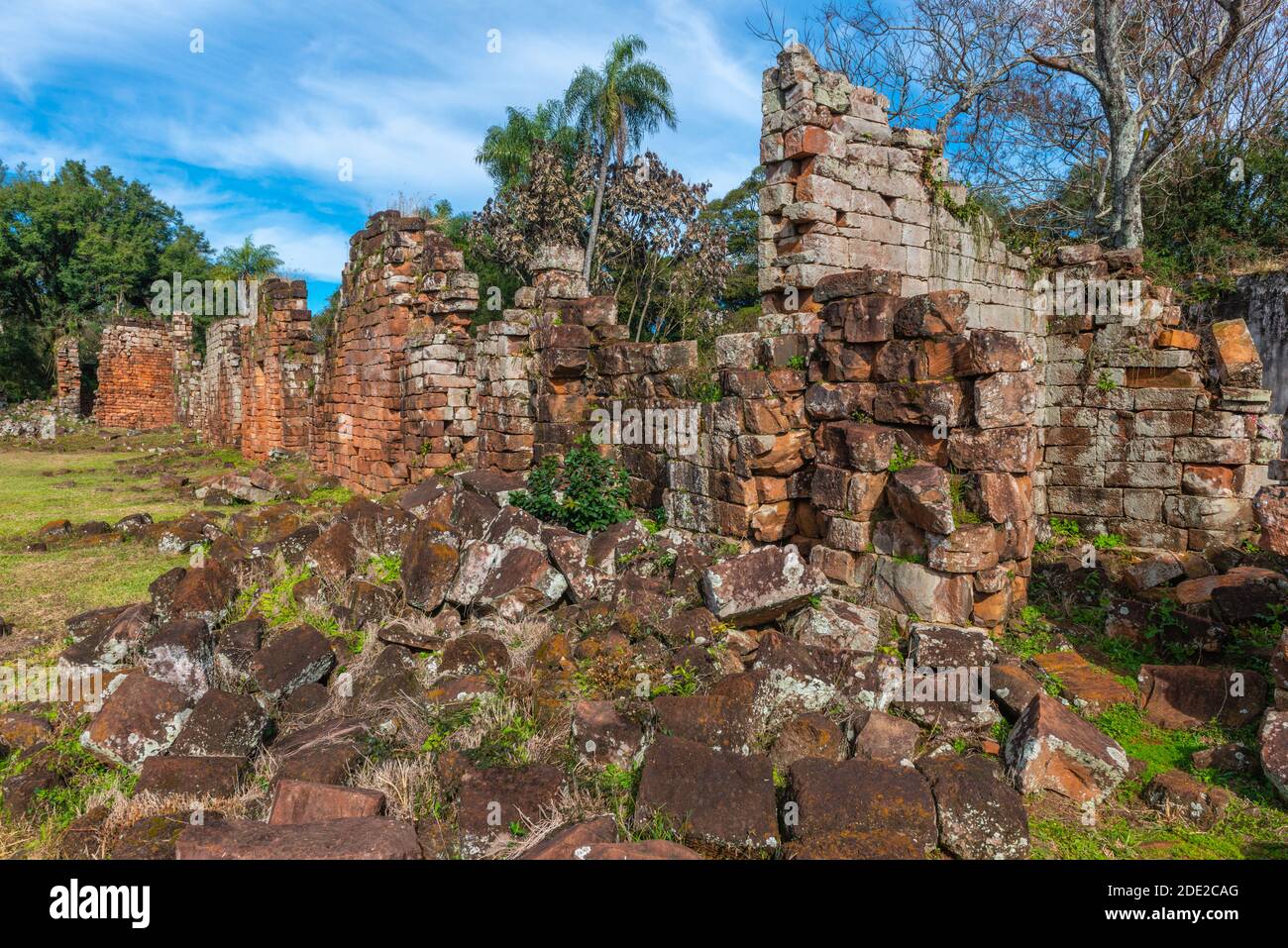 Ruins of the Jesuit Mission Santa Ana, Provincia Misiones, Argentina, Latin America Stock Photo