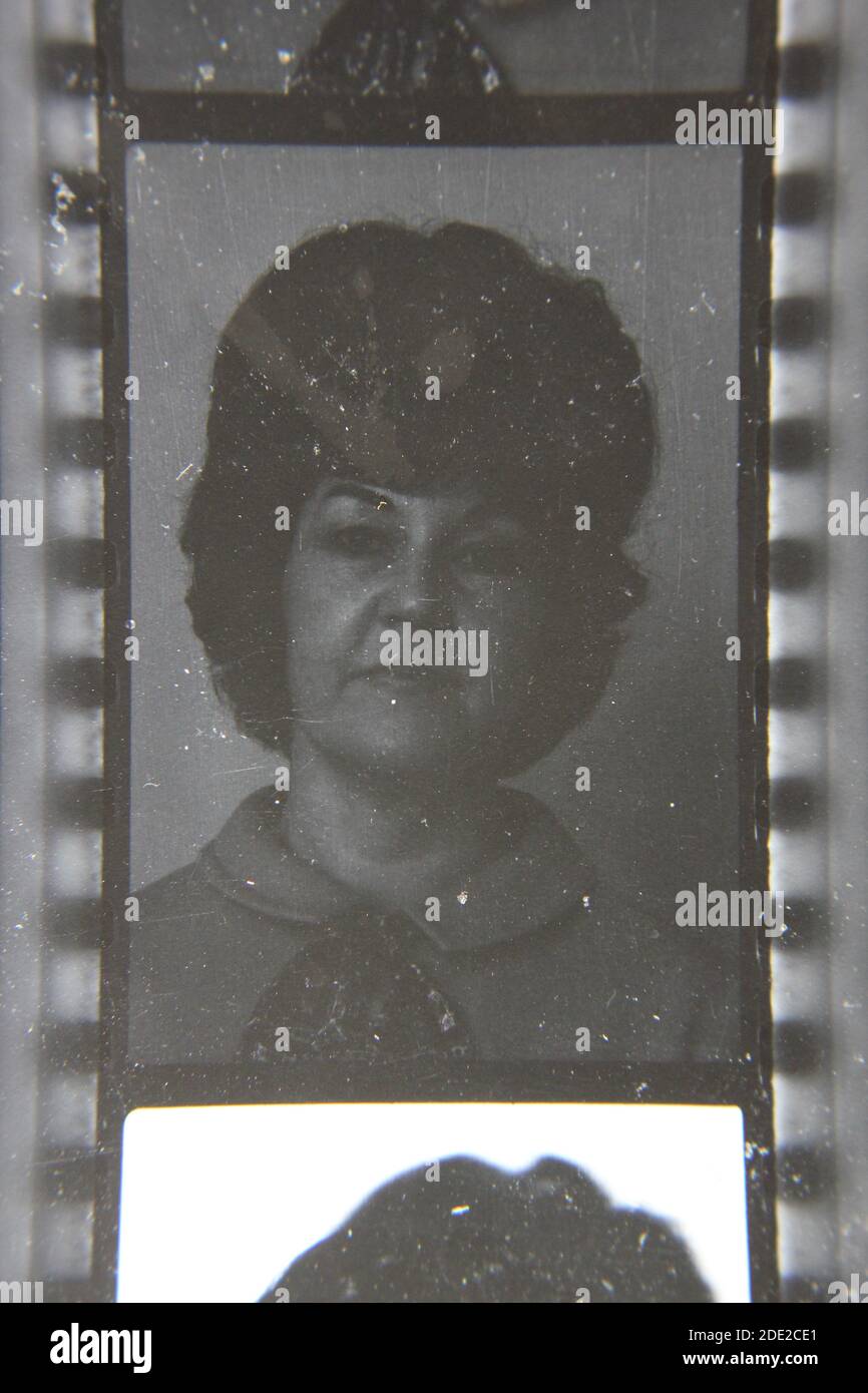 Fine 1970s vintage black and white photography of a head shot of a ...