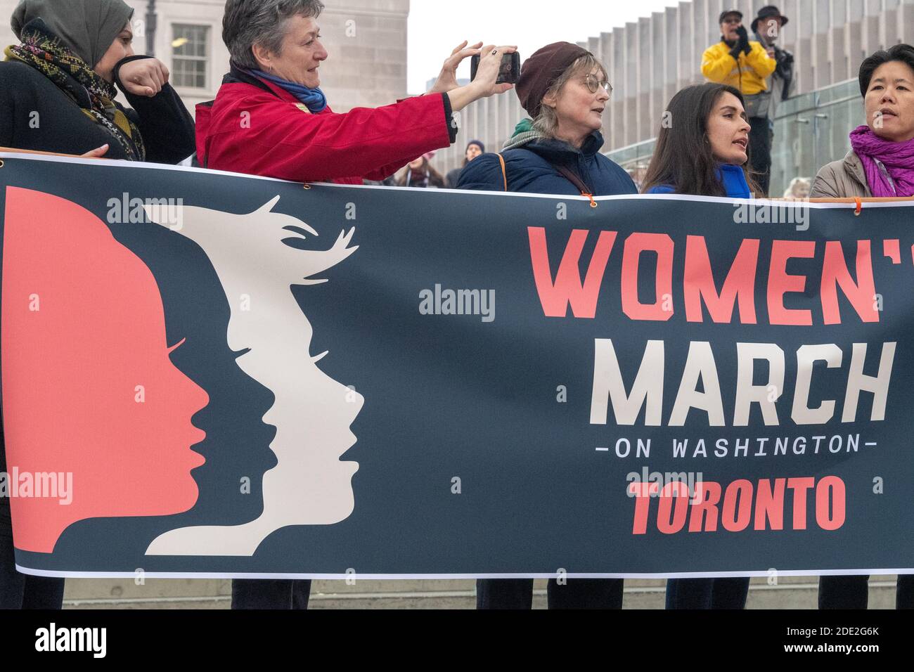 Women's March in Toronto, Canada-January 21, 2017 Stock Photo