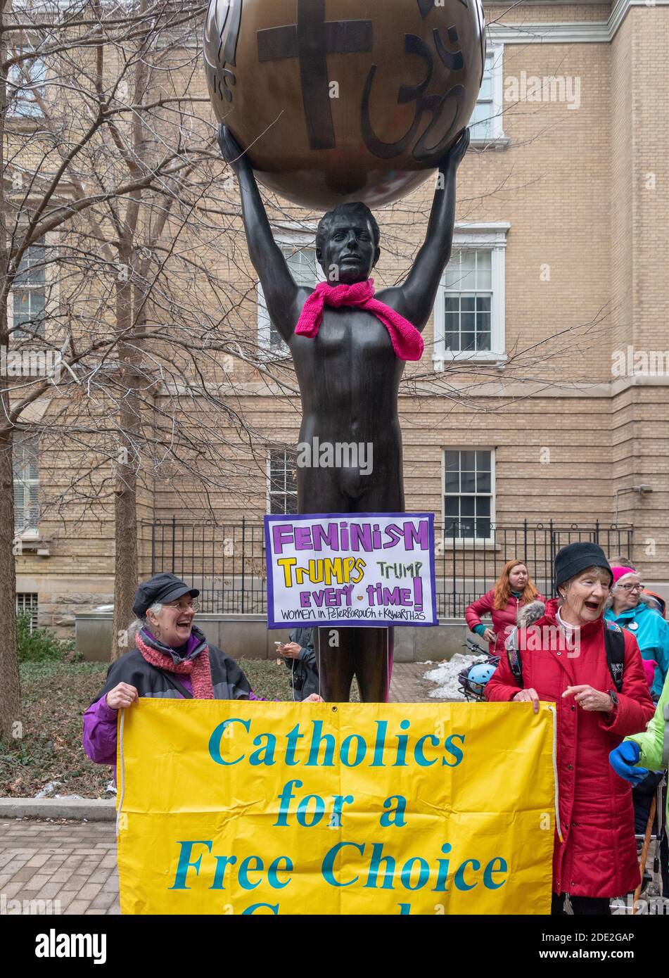 Women's March in Toronto, Canada-January 21, 2017 Stock Photo